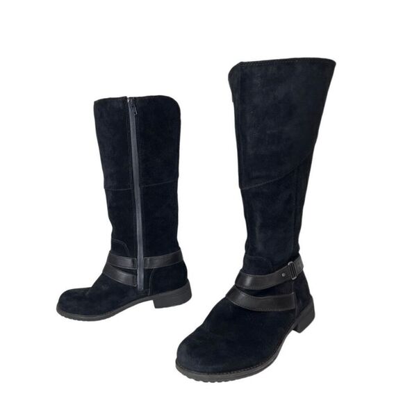 The North Face Bridgeton Nubuck Suede Insulated Tall Boots Black 8.5 - Picture 1 of 11